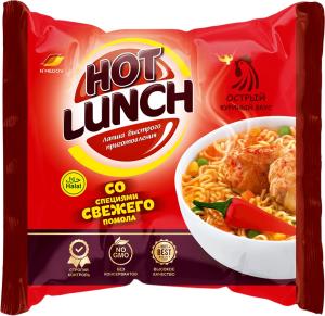 Hot Lunch Инстантни нудли с вкус на Пикантно пиле Плик 50г