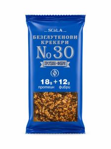 SCALA No. 30 Безглутенови протеинови крекери с фибри 80г
