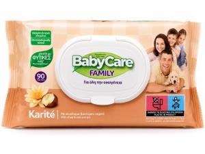BabyCare Family Влажни кърпи с екстракт от карите 90бр
