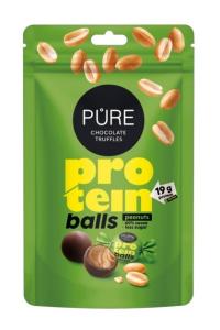 Pure Протеинови трюфели Protein Balls Фъстъци и Тъмен шоколад Плик 91г