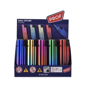 Prof Single Jetflame Anodized Метални Газови Запалки 40804803 25 бр.