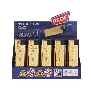Prof Goldbar Metal Case Jet Газови Запалки Златно Кюлче 40804814 25 бр.
