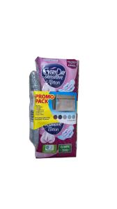 EveryDay Дамски превръзки Sensitive with Cotton Maxi Night Ultra Plus 18 бр. + Подарък Несесер
