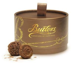 Butlers Шоколадови бонбони трюфели от млечен шоколад 200 г кутия