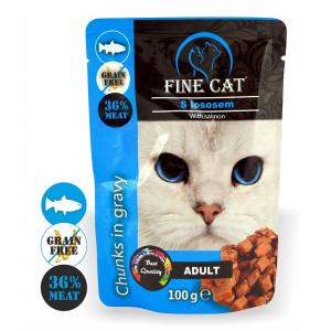 Fine Cat Пауч със Сьомга 22бр. х 100гр.
