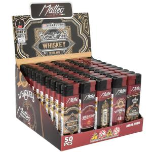 ЗАПАЛКА 121015 MATTEO FIX FLAME DESIGN LABEL WHISKEY 50БР.