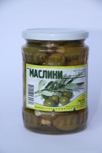 Зелени Маслини Пълнени с Бадем 720 мл