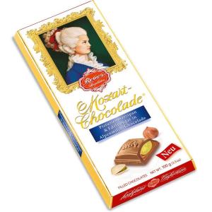 Reber Mozart млечен шоколад с шам фъстък и лешник 100 гр