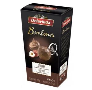 DELAVIUDA Шоколадови млечни бонбони без захар 150 г