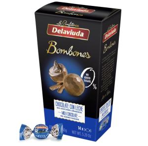 DELAVIUDA Шоколадови бонбони лешник без захар 150 г