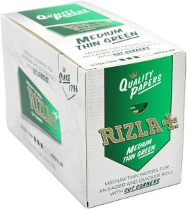 Rizla Хартийки за цигари Green Medium Thin Regular Cut Corners 100 бр x 50 листчета
