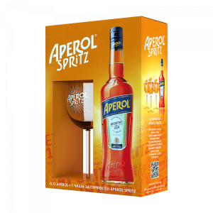 Aperol (Аперол) Аперитив ликьор комплект с чаша 11% 0.7 л