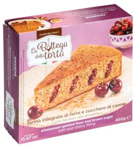 La Bottega della Torta Кейк с Лимец, Кафява Захар и Пълнеж от Вишни 450г