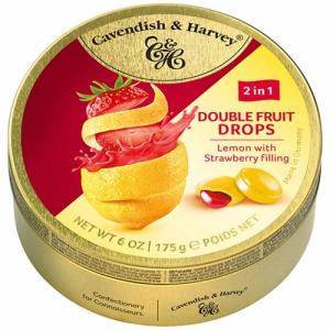 CAVENDISH & HARVEY дропс бонбони дабъл лимон с ягодов пълнеж 200г