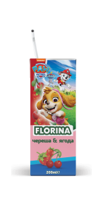 Florina Плодова напитка Ягода и Череша 30 бр. х 0.200 л (стек)