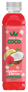 Nata De Coco Напитка с кокосово желе малина и лимон 500 мл