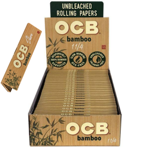OCB Листчета за свиване Bamboo 1 1/4 25 бр дисплей