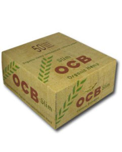 OCB Хартийки за цигари Organic Hemp Slim 50 бр. x 32 листчета (дисплей)