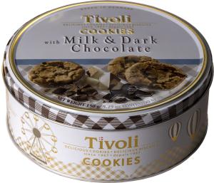 TIVOLI ДАТСКИ БИСКВИТИ С МЛЕЧЕН И ТЪМЕН ШОКОЛАД