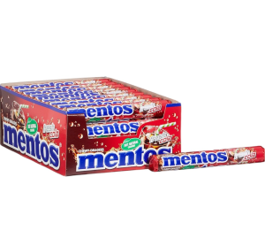 ЕДНА ОПАКОВКА МЕНТОС С ВКУС НА COLA - 37,5 ГР.