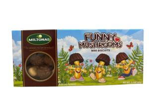 Miltonas Бисквити гъбки с шоколадов вкус Funny Mushrooms 60 г
