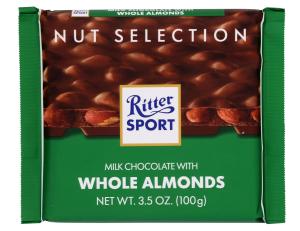 Ritter Sport Млечен шоколад с цели бадеми Nut Selection 100 г